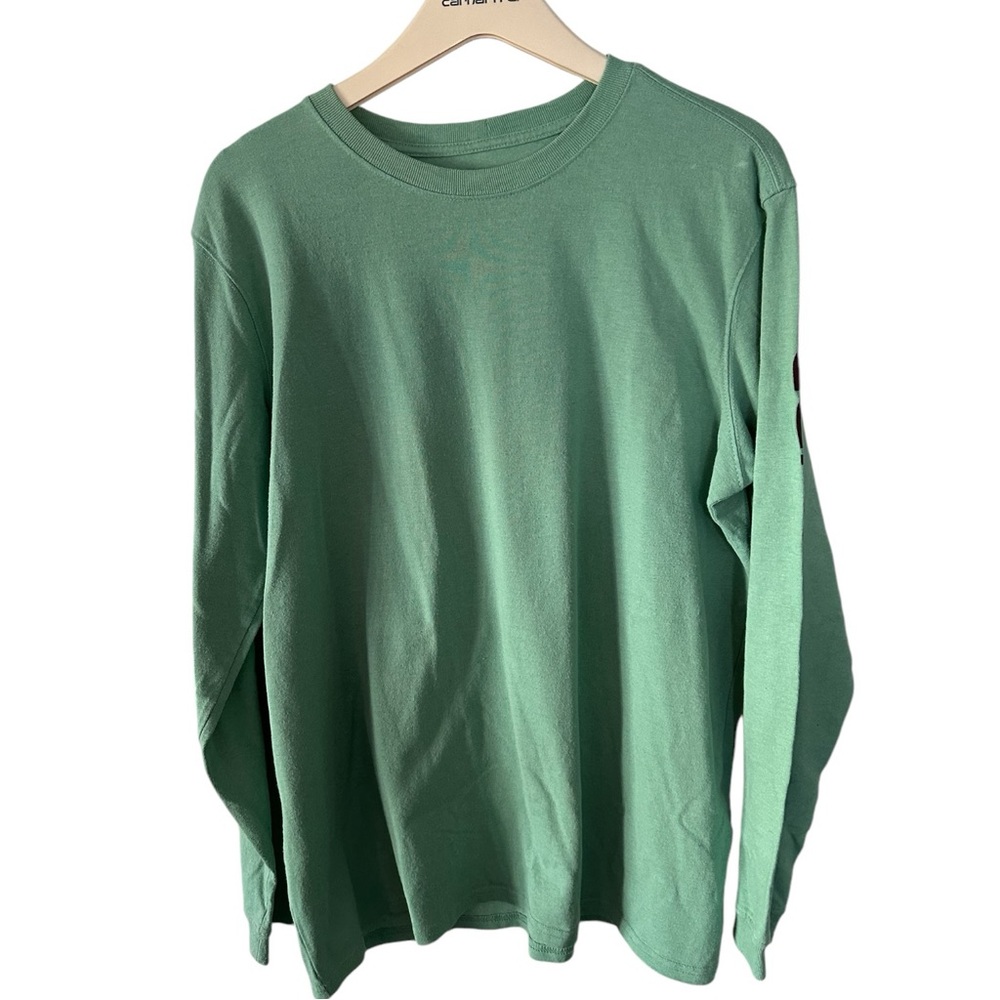 WOMEN'S LOOSE FIT HEAVYWEIGHT LONG-SLEEVE LOGO SLEEVE GRAPHIC T-SHIRT